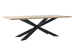 Stół dębowy Pająk - czarny mat - 240 × 100 cm (dla 10-12 osób)