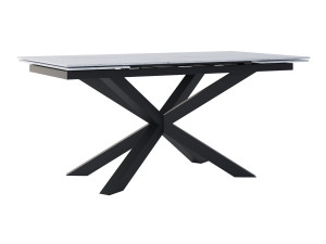 Stół rozkładany ze spieku kwarcowego Pająk - czarny mat - 180 x 90 cm - 260 x 90 cm (6-12 osób)