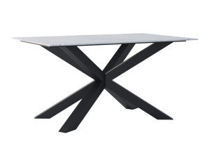 Stół ze spieku kwarcowego Pająk - czarny mat - 150 × 90 cm (dla 4-6 osób)
