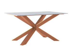 Stół ze spieku kwarcowego Pająk - miedziany - 150 × 90 cm (dla 4-6 osób)