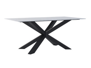 Stół ze spieku kwarcowego Pająk - czarny mat - 180 × 90 cm (dla 6-8 osób)