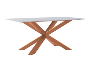Stół ze spieku kwarcowego Pająk - miedziany - 180 × 90 cm (dla 6-8 osób)