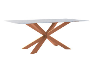 Stół ze spieku kwarcowego Pająk - miedziany - 200 × 100 cm (dla 8-10 osób)