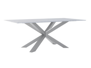 Stół ze spieku kwarcowego Pająk - srebrny - 200 × 100 cm (dla 8-10 osób)