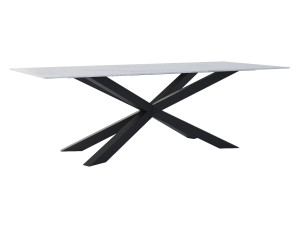 Stół ze spieku kwarcowego Pająk - czarny mat - 240 × 100 cm (dla 10-12 osób)