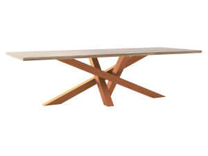 Stół z blatem dębowym Mediolan - miedziany - 290 × 100 cm (dla 12-14 osób)