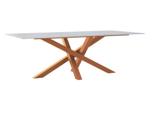 Stół z blatem ze spieku kwarcowego Mediolan - miedziany - 240 × 100 cm (dla 10-12 osób)