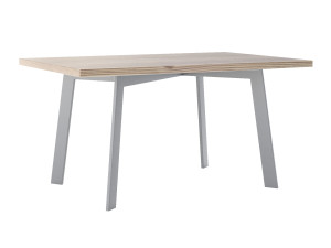 Modny stół do salonu dębowy Shift - srebrny - 150 × 90 cm (dla 4-6 osób)