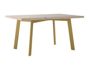 Modny stół do salonu dębowy Shift - złoty - 150 × 90 cm (dla 4-6 osób)