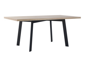 Modny stół do salonu dębowy Shift - czarny mat - 180 × 90 cm (dla 6-8 osób)