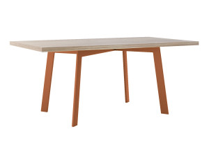 Modny stół do salonu dębowy Shift - miedziany - 180 × 90 cm (dla 6-8 osób)