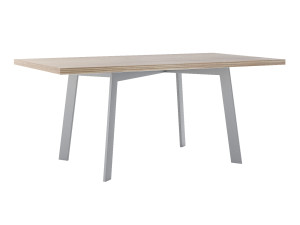 Modny stół do salonu dębowy Shift - srebrny - 180 × 90 cm (dla 6-8 osób)