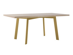Modny stół do salonu dębowy Shift - złoty - 180 × 90 cm (dla 6-8 osób)