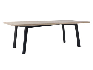 Modny stół do salonu dębowy Shift - czarny mat - 240 × 100 cm (dla 10-12 osób)