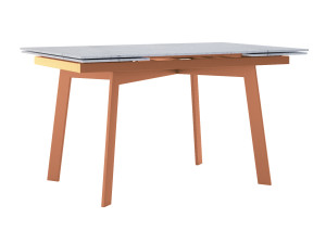 Modny stół rozkładany do salonu ze spieku kwarcowego Shift - miedziany - 150 x 90 cm - 230 x 90 cm (4-10 osób)