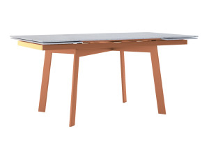 Modny stół rozkładany do salonu ze spieku kwarcowego Shift - miedziany - 180 x 90 cm - 260 x 90 cm (6-12 osób)