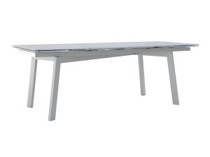 Modny stół rozkładany do salonu ze spieku kwarcowego Shift - srebrny - 240 x 100 cm - 320 x 100 cm (10-14 osób)