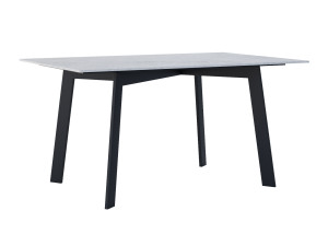 Modny stół do salonu ze spieku kwarcowego Shift - czarny mat - 150 × 90 cm (dla 4-6 osób)