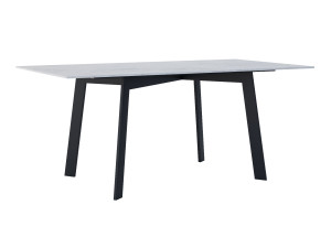 Modny stół do salonu ze spieku kwarcowego Shift - czarny mat - 180 × 90 cm (dla 6-8 osób)