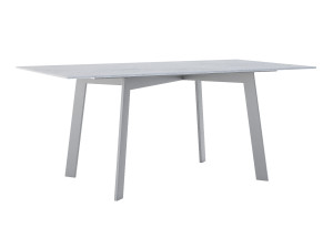 Modny stół do salonu ze spieku kwarcowego Shift - srebrny - 180 × 90 cm (dla 6-8 osób)