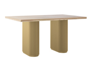 Stół do salonu dębowy Torvo - złoty - 150 × 90 cm (dla 4-6 osób)