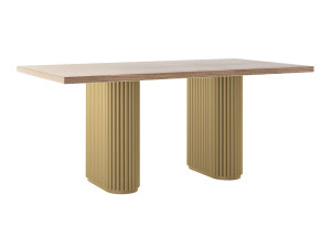 Stół do salonu dębowy Torvo - złoty - 180 × 90 cm (dla 6-8 osób)