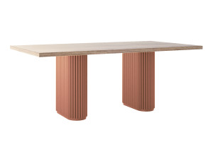 Stół do salonu dębowy Torvo - miedziany - 200 × 100 cm (dla 8-10 osób)