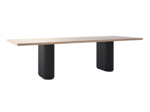 Stół do salonu dębowy Torvo - czarny mat - 290 × 100 cm (dla 12-14 osób)