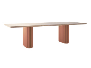 Stół do salonu dębowy Torvo - miedziany - 290 × 100 cm (dla 12-14 osób)