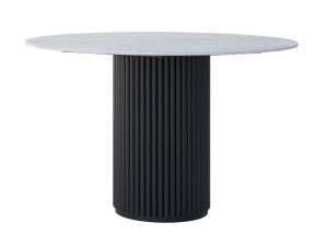 Nowoczesny stół ze spieku kwarcowego Toro - czarny mat - 120 x 120 (dla 5-6 osób)