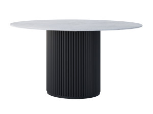 Nowoczesny stół ze spieku kwarcowego Toro - czarny mat - 140 x 140 cm (dla 6-7 osób)
