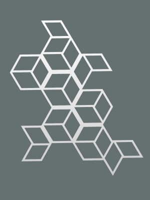 Dekoracja ścienna metalowa na rośliny pnące Trejaż Cube M 65x77 cm - biały matowy