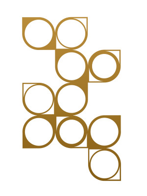 Dekoracja ścienna metalowa na rośliny pnące Trejaż Malla L 56x94 cm - złoty