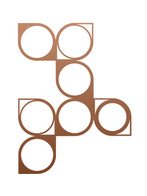 Dekoracja ścienna metalowa na rośliny pnące Trejaż Malla M 56x75 cm - miedziany