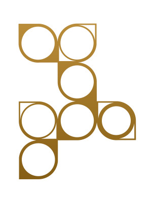 Dekoracja ścienna metalowa na rośliny pnące Trejaż Malla M 56x75 cm - złoty