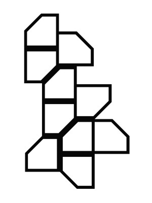 Dekoracja ścienna metalowa na rośliny pnące Trejaż Rima L 53x88 cm - czarny matowy