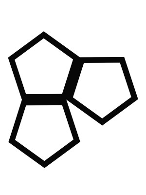 Dekoracja ścienna metalowa na rośliny pnące Trejaż Pentagon S 35x37 cm - czarny matowy