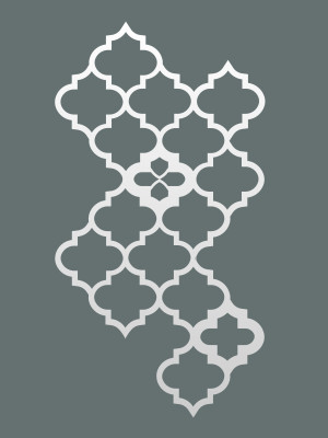 Dekoracja ścienna metalowa na rośliny pnące Trejaż Maroko L 54x98 cm - biały matowy