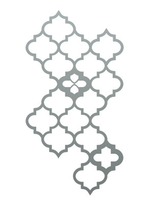 Dekoracja ścienna metalowa na rośliny pnące Trejaż Maroko L 54x98 cm - srebrny