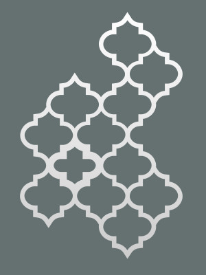 Dekoracja ścienna metalowa na rośliny pnące Trejaż Maroko M 54x79 cm - biały matowy