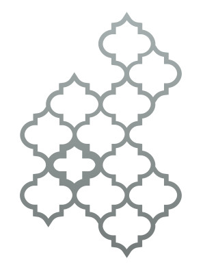 Dekoracja ścienna metalowa na rośliny pnące Trejaż Maroko M 54x79 cm - srebrny