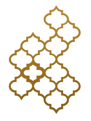 Dekoracja ścienna metalowa na rośliny pnące Trejaż Maroko M 54x79 cm - złoty