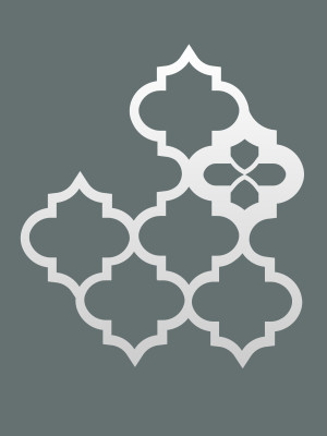 Dekoracja ścienna metalowa na rośliny pnące Trejaż Maroko S 45x50 cm - biały matowy