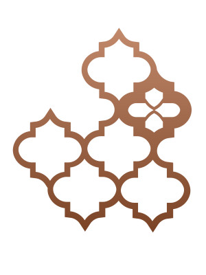 Dekoracja ścienna metalowa na rośliny pnące Trejaż Maroko S 45x50 cm - miedziany