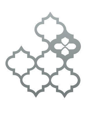 Dekoracja ścienna metalowa na rośliny pnące Trejaż Maroko S 45x50 cm - srebrny