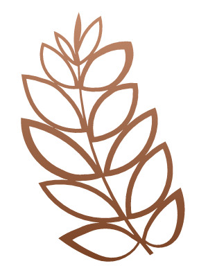 Dekoracja ścienna metalowa na rośliny pnące Trejaż Floral L 55x98 cm - miedziany