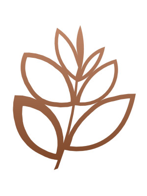 Dekoracja ścienna metalowa na rośliny pnące Trejaż Floral M 55x67 cm - miedziany