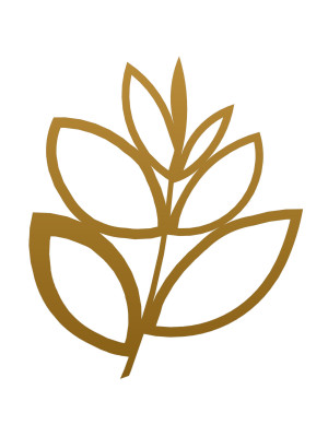 Dekoracja ścienna metalowa na rośliny pnące Trejaż Floral M 55x67 cm - złoty