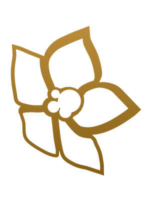 Dekoracja ścienna metalowa na rośliny pnące Trejaż Floral S 49x49 cm - złoty