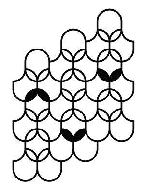 Dekoracja ścienna metalowa na rośliny pnące Trejaż Orient L 69x98 cm - czarny matowy